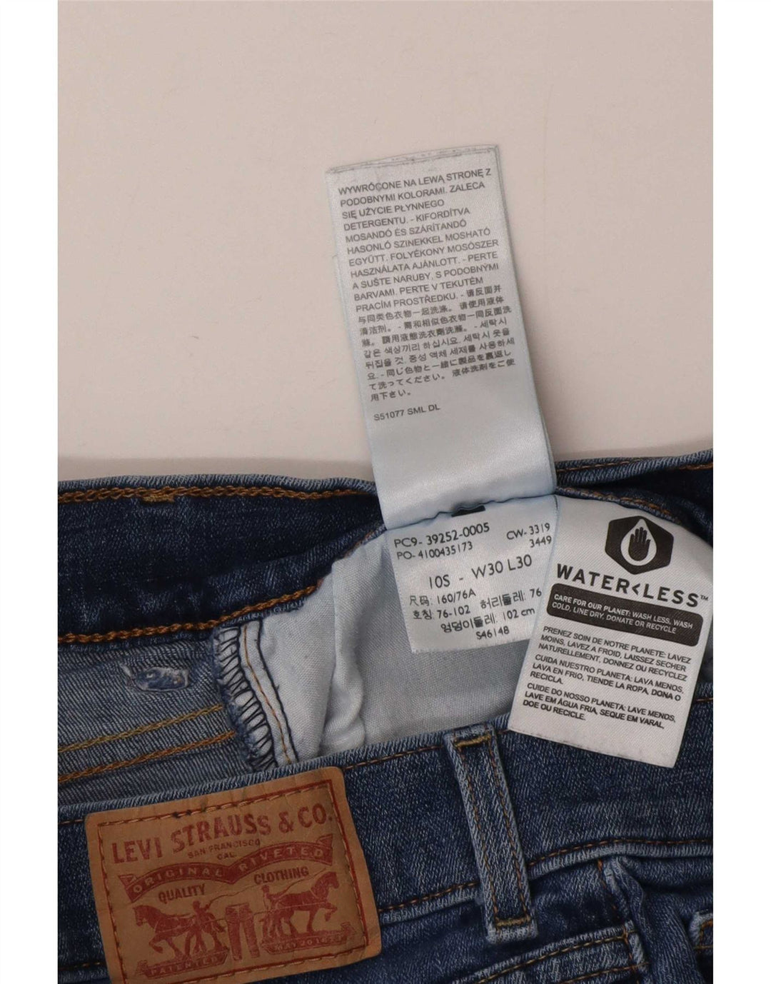 Levi's Womens Classic Bootcut Jeans US 10 Large W30 L30 Blue Cotton