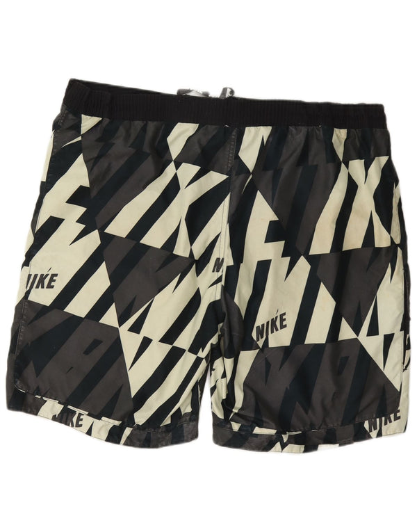 Nike Mens Graphic Swimming Shorts Large Black Polyester