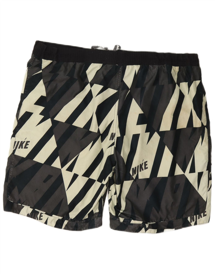 Nike Mens Graphic Swimming Shorts Large Black Polyester