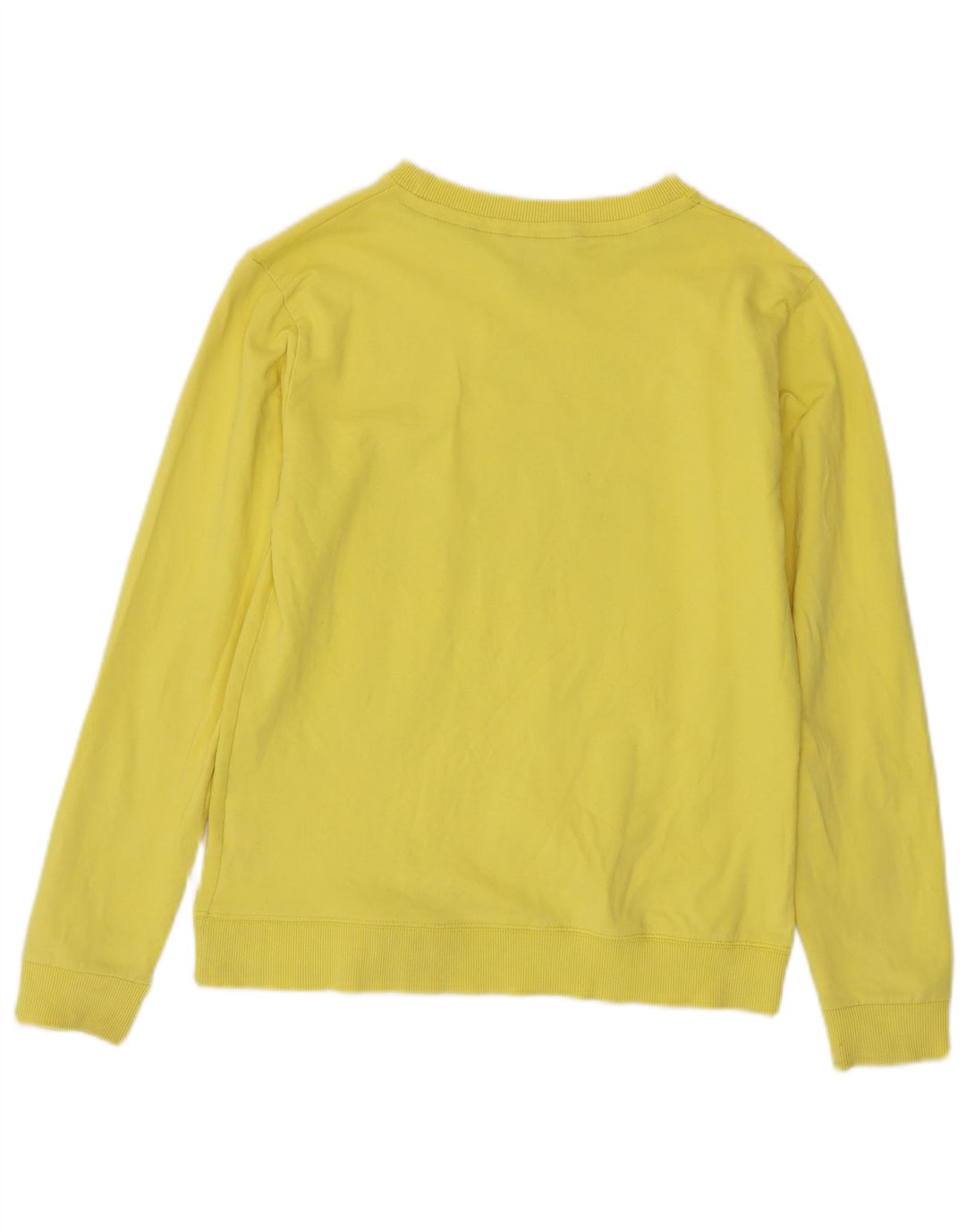 STARTER Womens Graphic Sweatshirt Jumper UK 8 Small Yellow Cotton