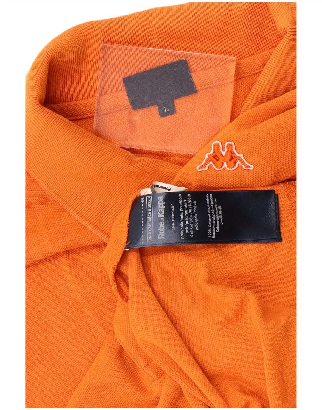 KAPPA Mens Polo Shirt Large Orange Cotton