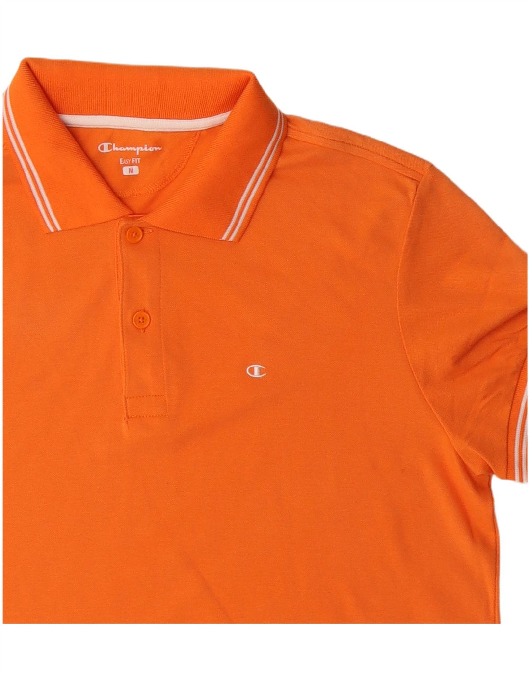 CHAMPION Mens Easy Fit Polo Shirt Medium Orange Cotton