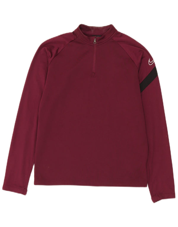 Nike Boys Dri Fit Graphic Pullover Tracksuit Top 12-13 Years Large Burgundy