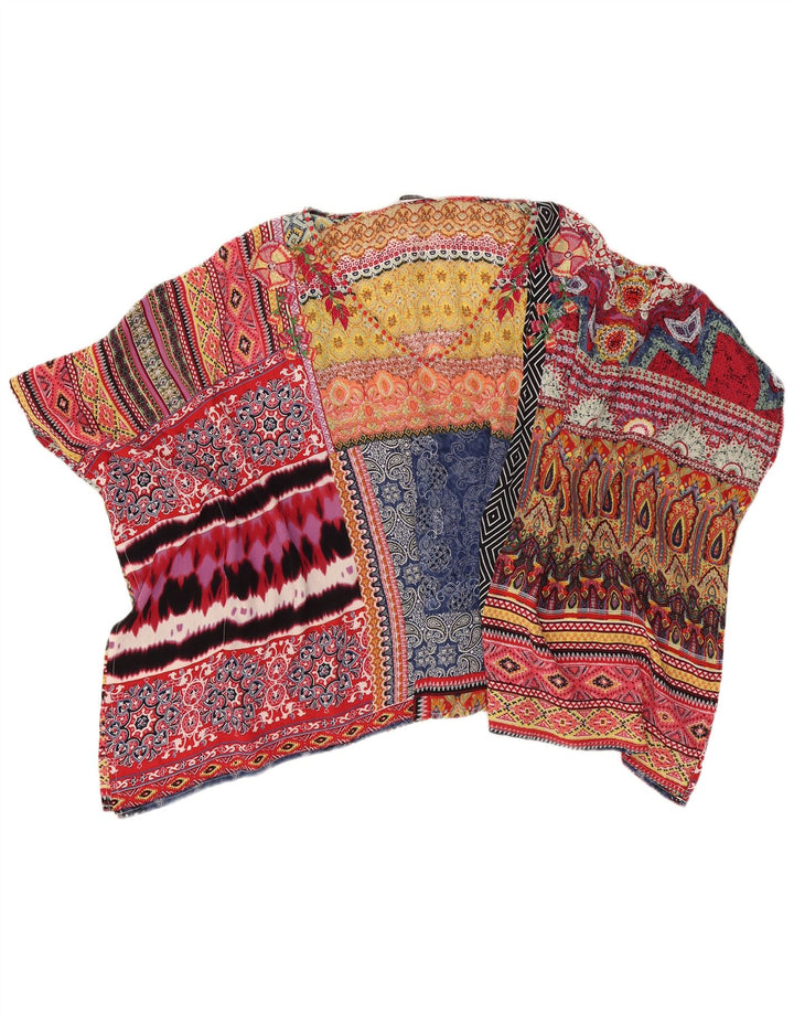 DESIGUAL Womens Oversized Blouse Top UK 14 Medium Multicoloured Paisley