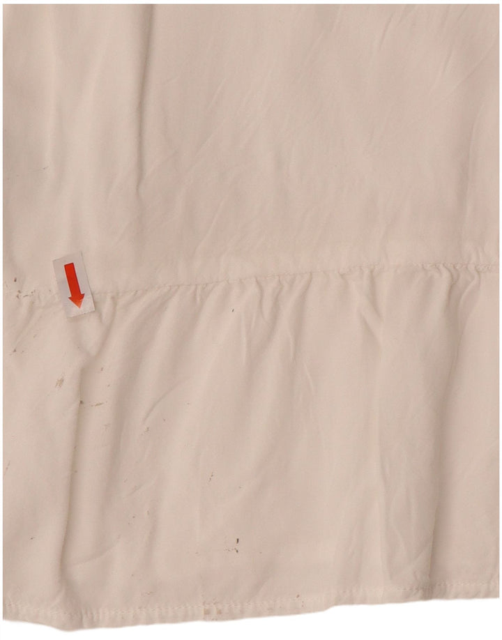 Levi's Womens Sleeveless Blouse Top UK 10 Small White Rayon