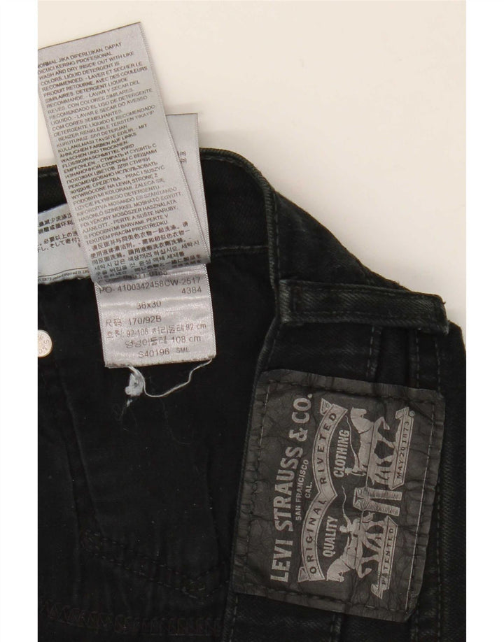 Levi's Mens Cropped Jeans W36 L25 Black Cotton