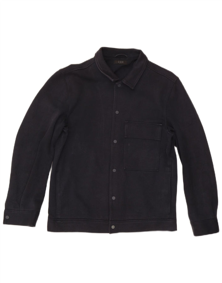 Cos Mens Utility Jacket UK 36 Small Navy Blue Cotton