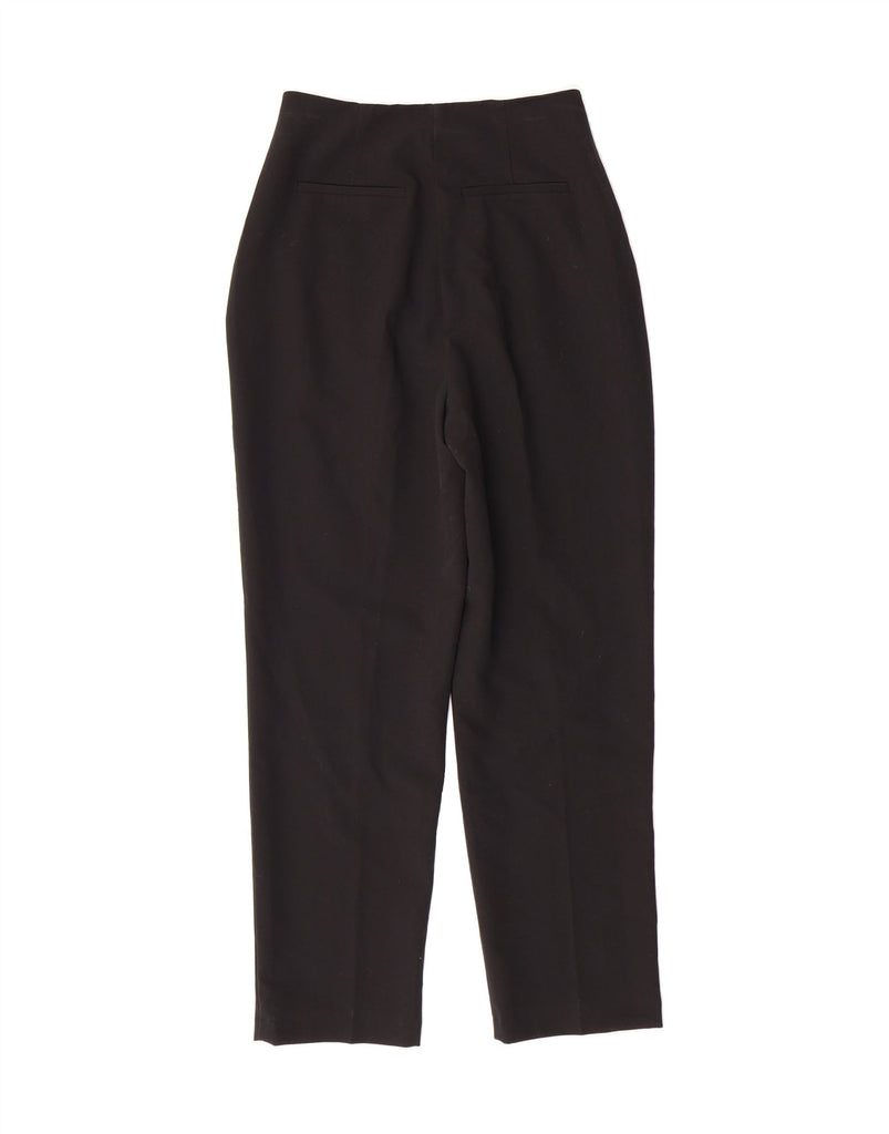 MISS SELFRIDGE Womens High Waist Chino Trousers UK 8 Small W24 L25 Black Vintage Miss Selfridge and Second-Hand Miss Selfridge from Messina Hembry 