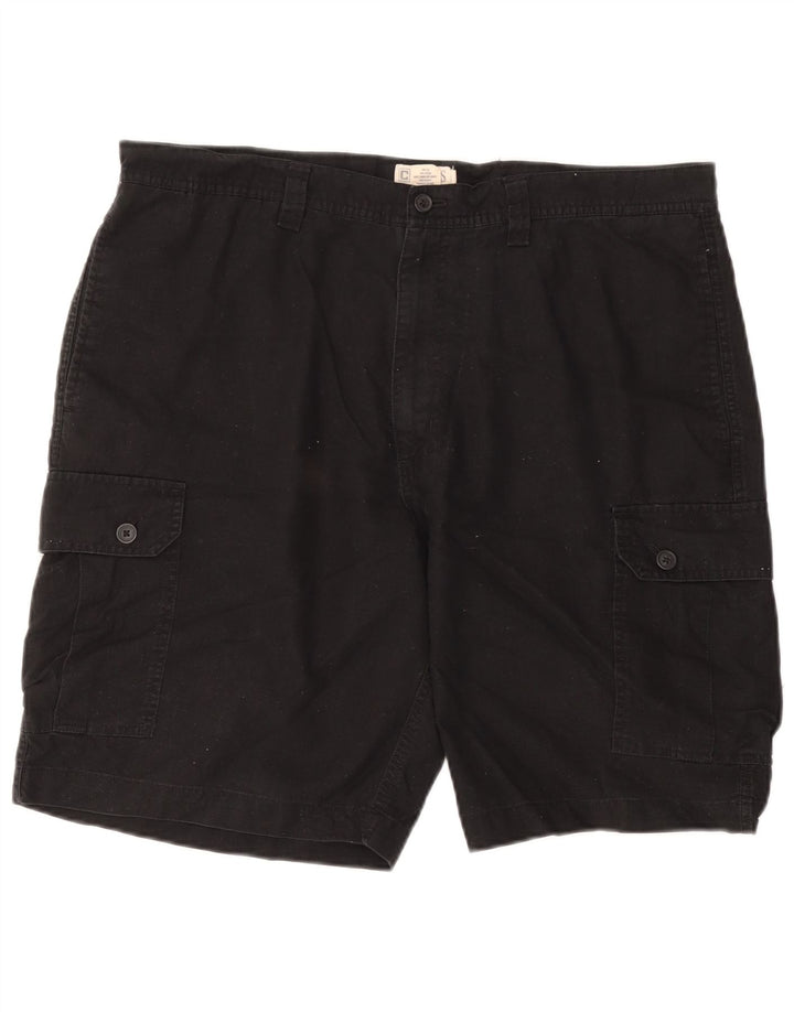CHAPS Mens Cargo Shorts W38 XL Black Linen