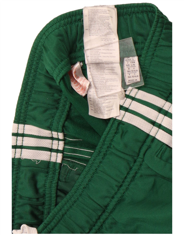 ADIDAS Boys Tracksuit Trousers Joggers 13-14 Years  Green Polyester