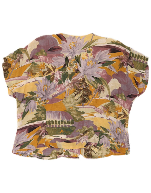 VINTAGE Womens Oversized Graphic Shirt Blouse EU 40 Medium Multicoloured