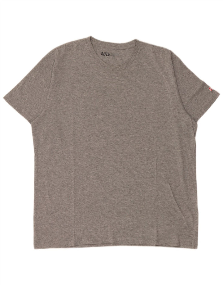 Rifle Mens T-Shirt Top Large Grey