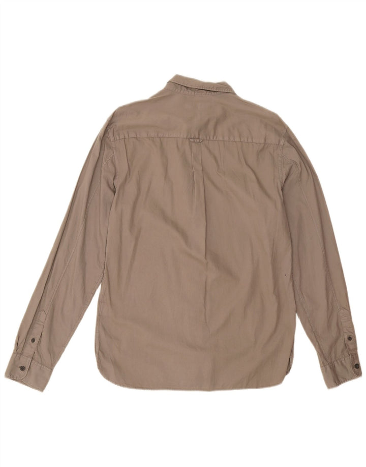 ALL SAINTS Mens Shirt Medium Grey Cotton