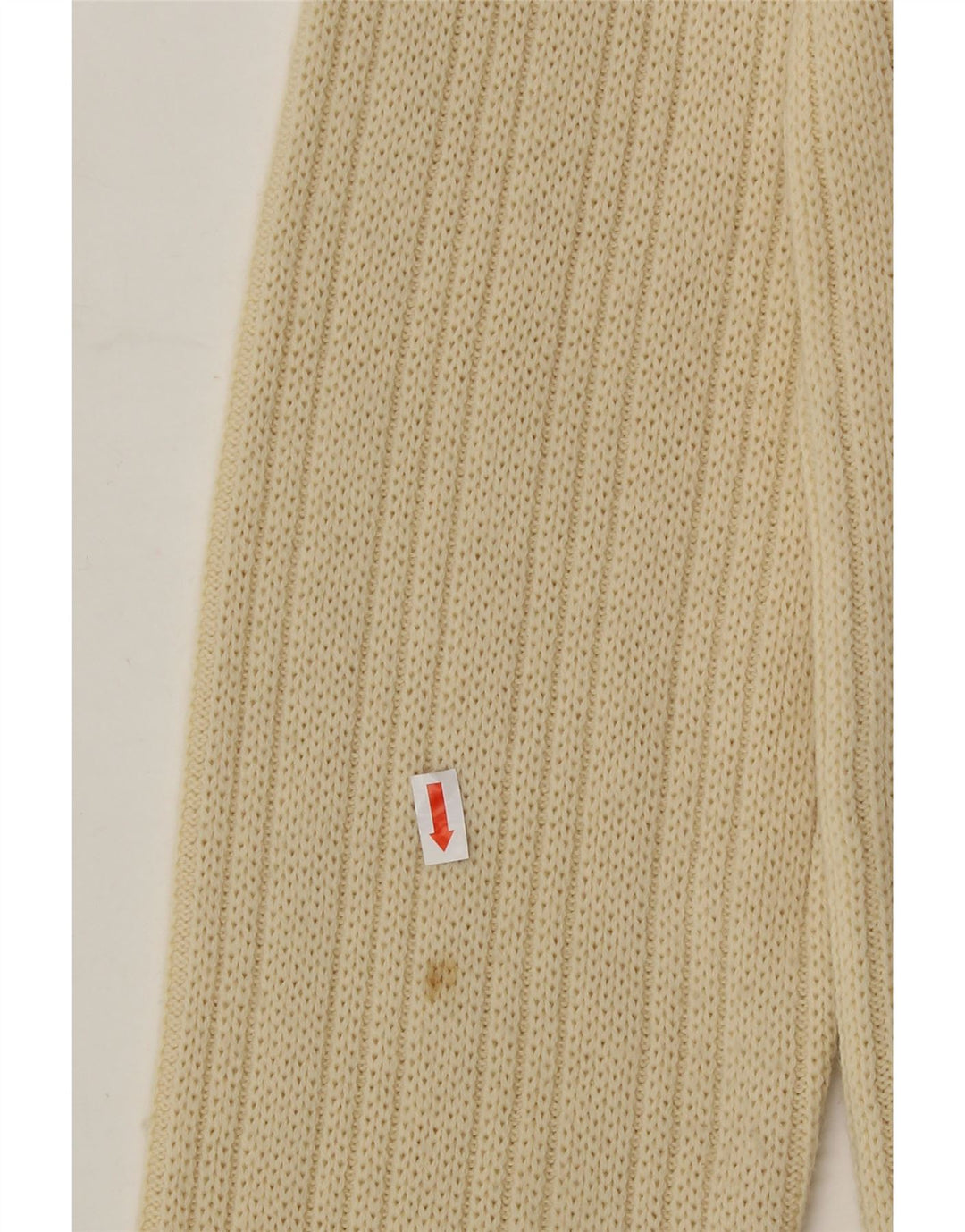 VINTAGE Womens Cardigan Sweater UK 14 Medium Beige Wool Vintage Vintage and Second-Hand Vintage from Messina Hembry 