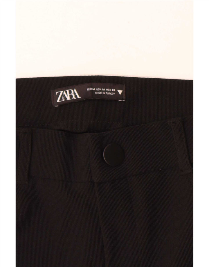 Zara Womens Flare Casual Trousers Medium W28 L33 Black