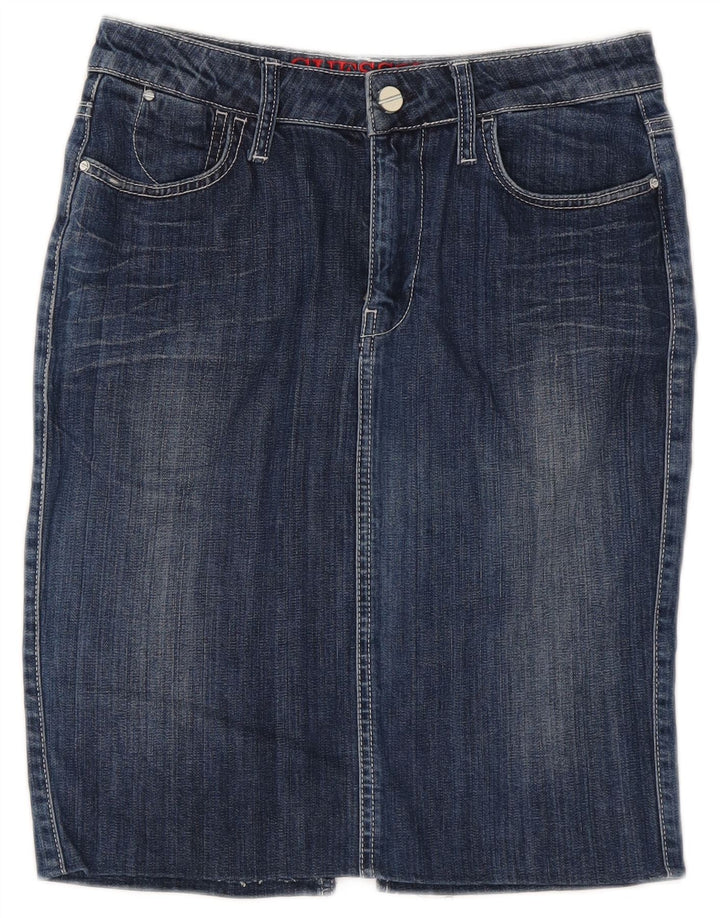 Guess Womens Denim Skirt W28 Medium Blue