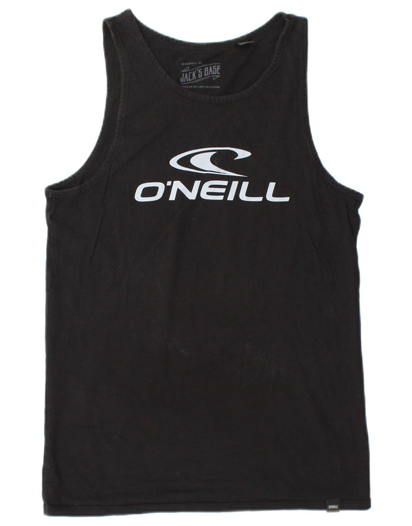 O'NEILL Mens Regular Fit Graphic Vest Top Small Black Cotton