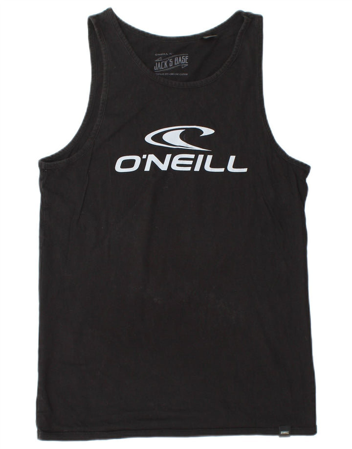 O'NEILL Mens Regular Fit Graphic Vest Top Small Black Cotton