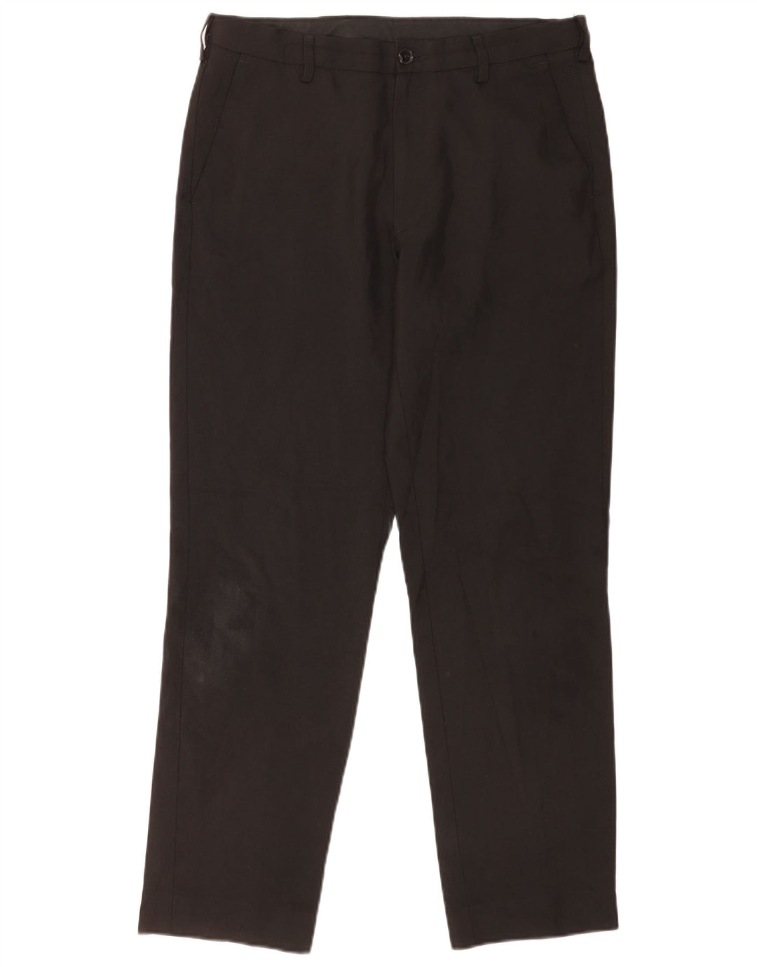 Marks & Spencer Mens Regular Fit Chino Trousers W32 L31 Black Polyester