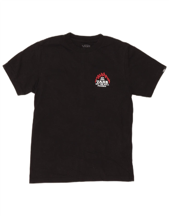 VANS Boys Classic Fit Graphic T-Shirt Top 10-11 Years Medium Black Cotton