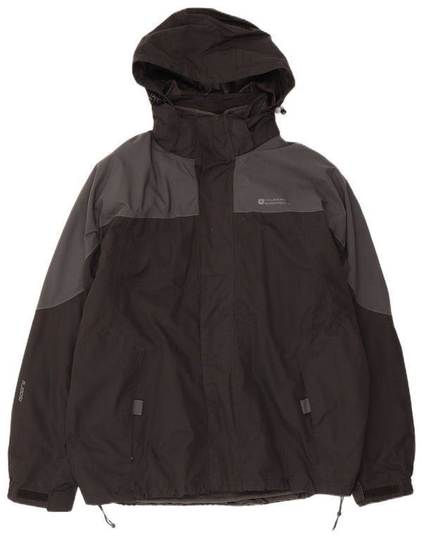 Mountain Warehouse Mens Windbreaker Jacket UK 36 Small Black Colourblock