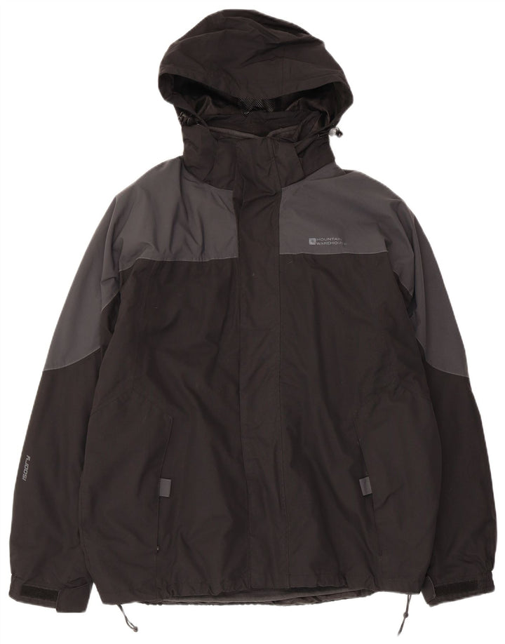 Mountain Warehouse Mens Windbreaker Jacket UK 36 Small Black Colourblock