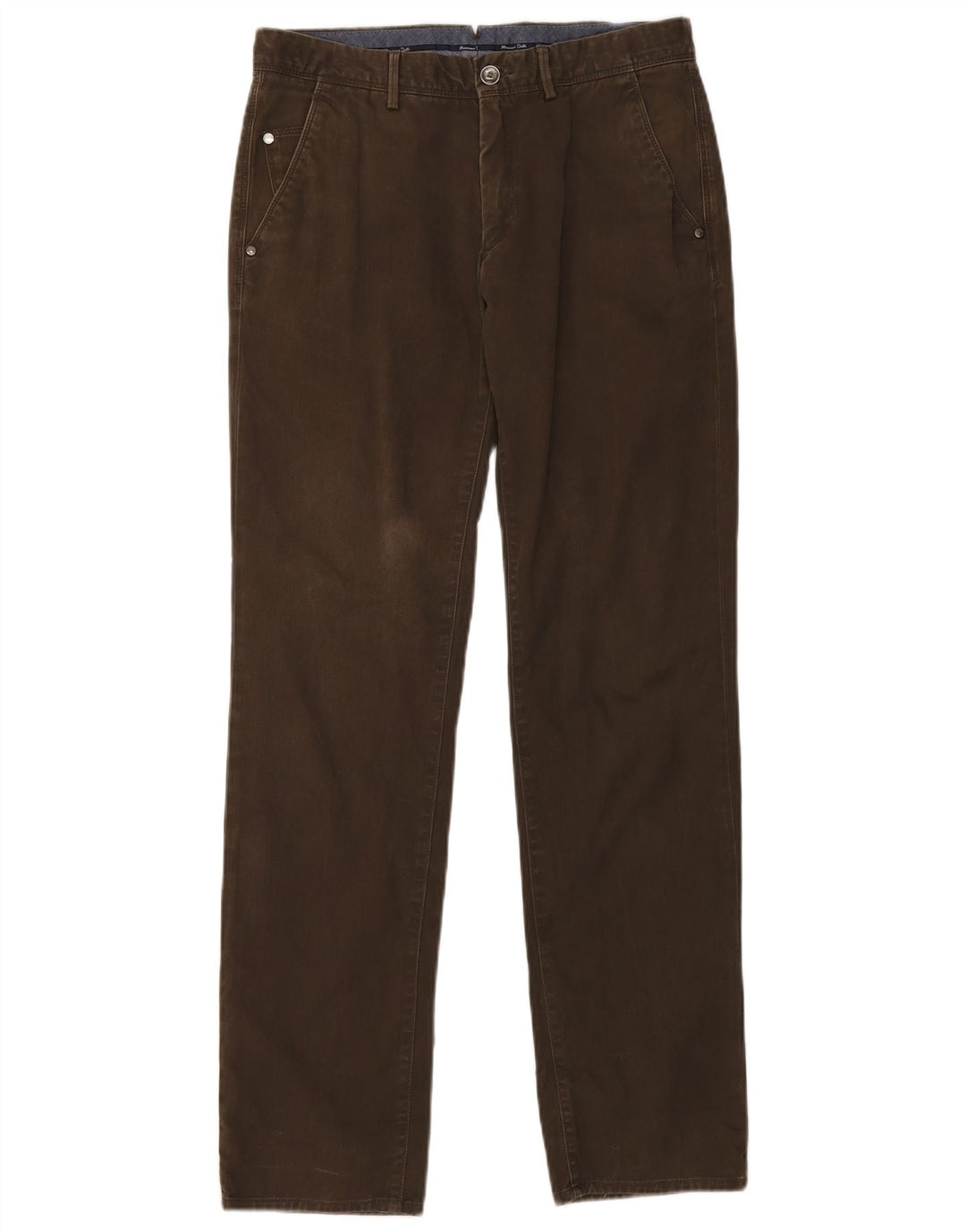 MASSIMO DUTTI Mens Straight Chino Trousers EU 40 Medium W31 L32 Brown