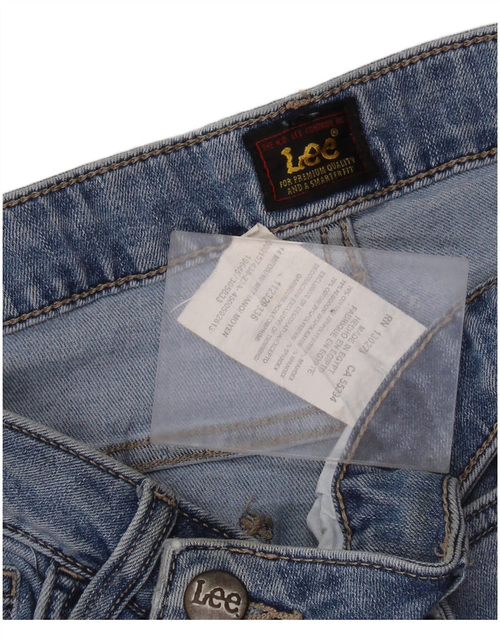 Lee Womens High Rise Capri Jeans US 14 Large W32 L20 Blue Cotton