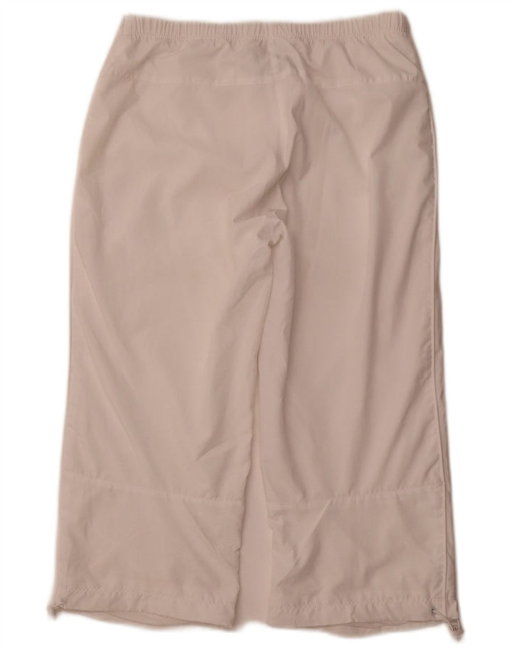 NIKE Womens Capri Tracksuit Trousers UK 8/10 Small White Sports