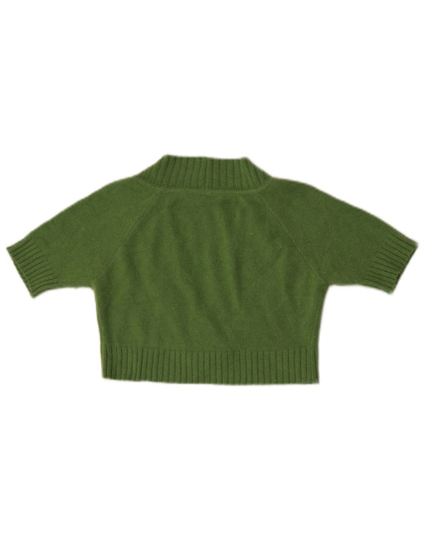 Liu Jo Womens Short Sleeve Bolero Jumper IT 40 Small Green