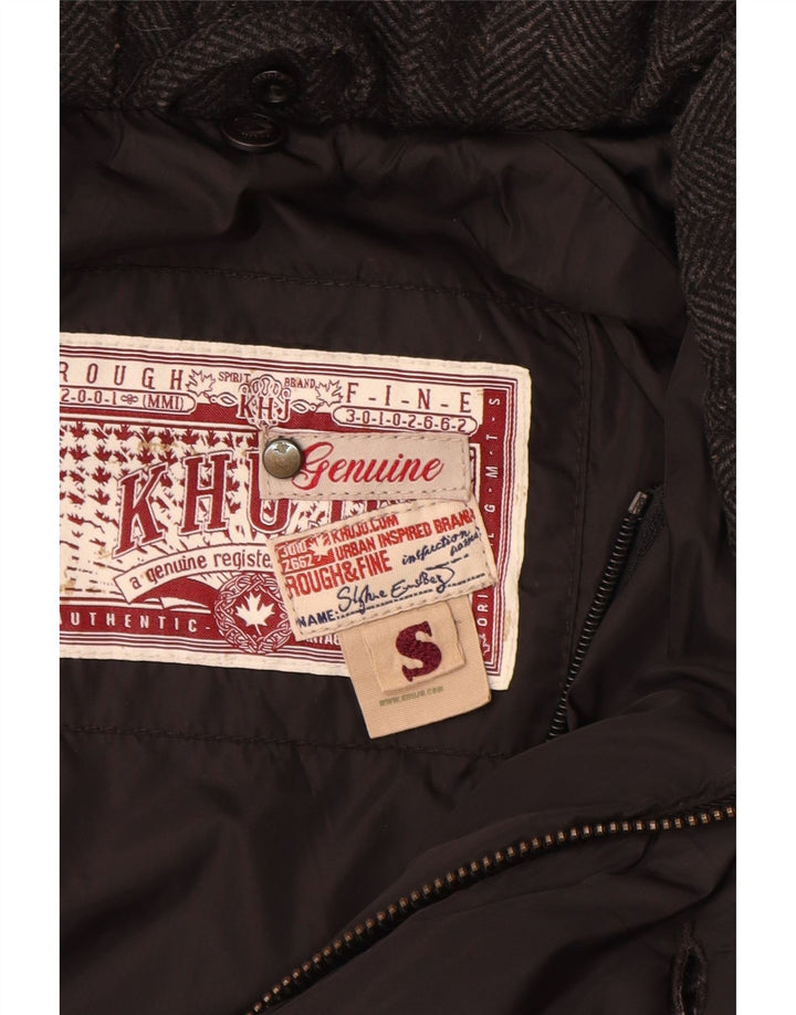 KHUJO Womens Padded Coat UK 10 Small Black Nylon