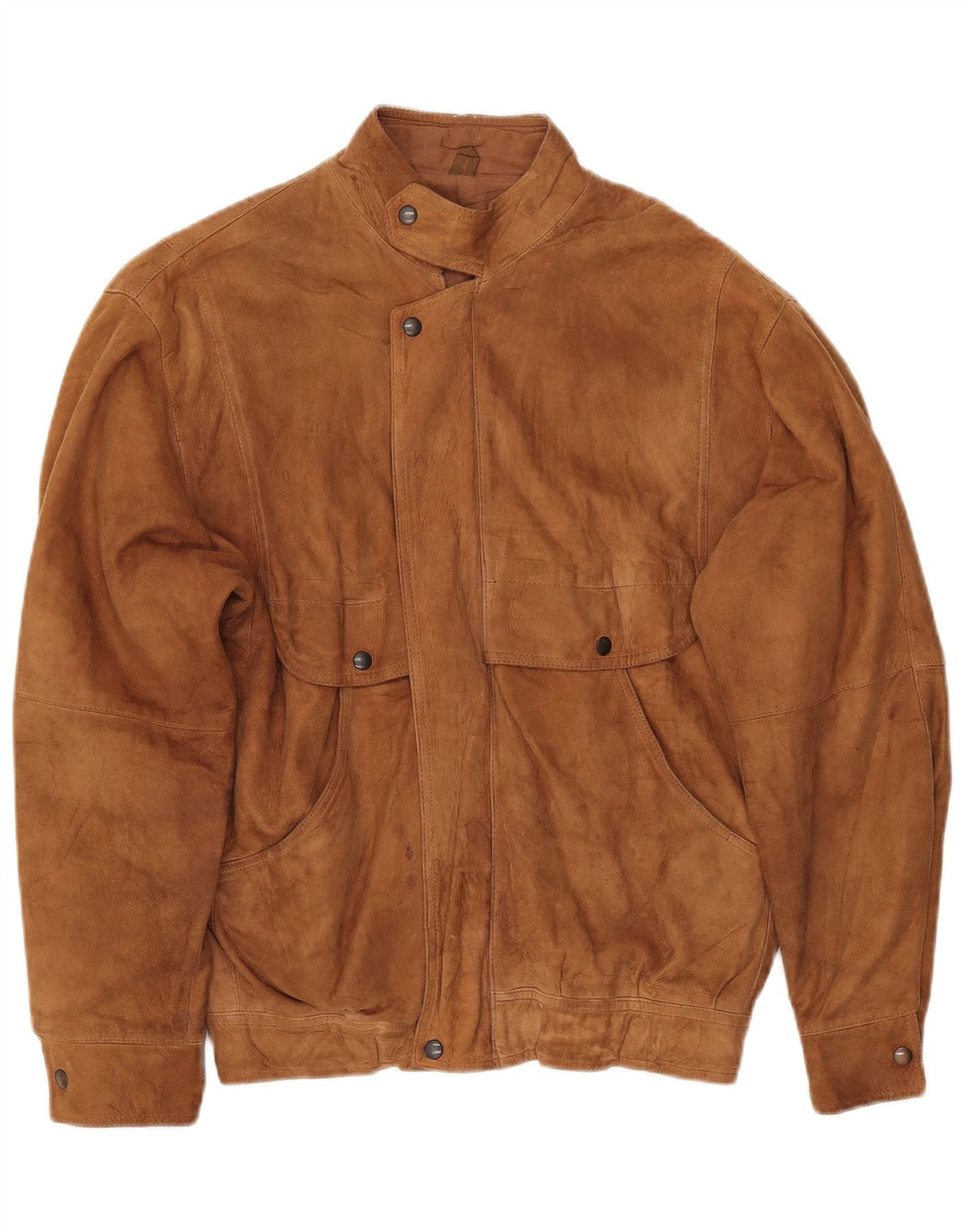 ESSEBI Mens Leather Jacket EU 48 Medium Beige Leather