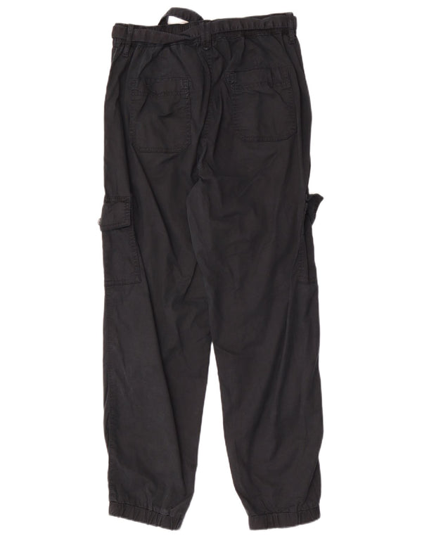 Marks & Spencer Womens Joggers Cargo Trousers UK 10 Small W28 L27 Black
