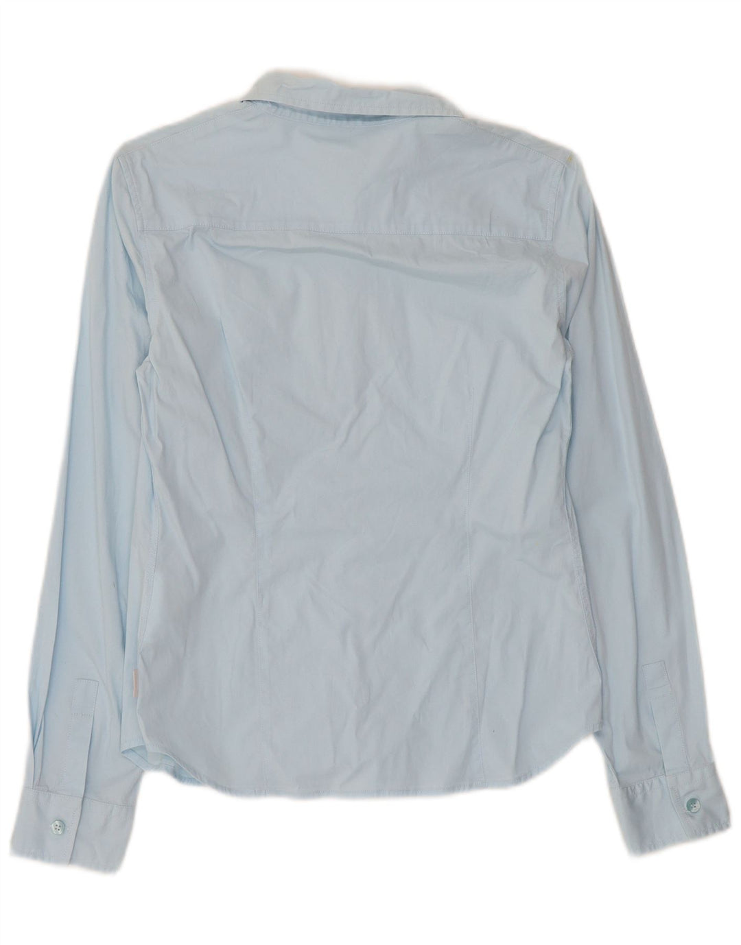 Calvin Klein Jeans Womens Shirt UK 14 Large Blue Cotton