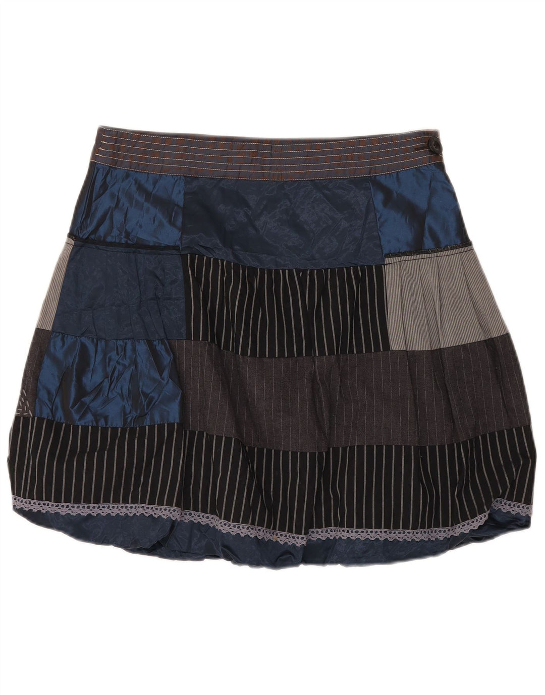 DESIGUAL Womens Bubble Skirt EU 40 Medium W32  Multicoloured Patchwork