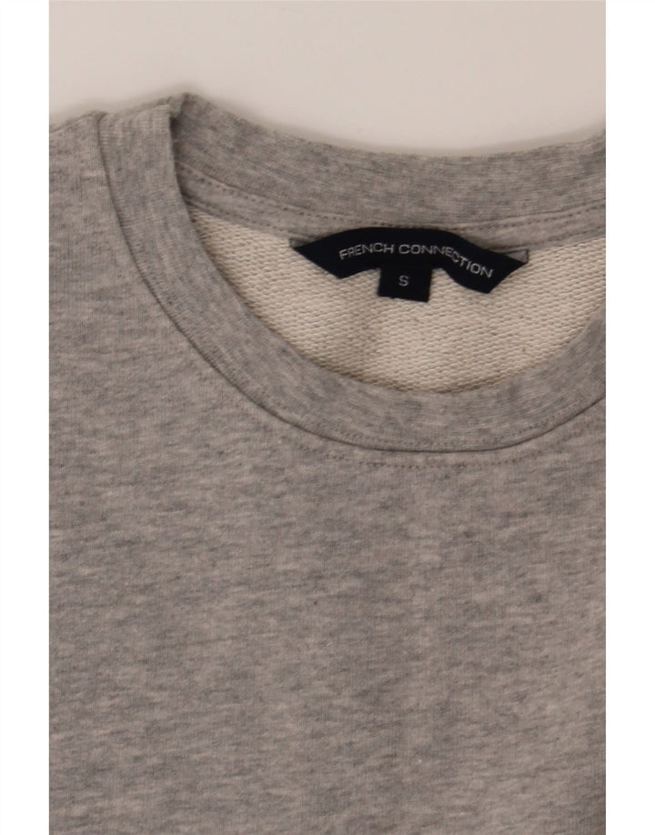 FRENCH CONNECTION Womens Graphic Sweatshirt Jumper UK 10 Small Grey Vintage French Connection and Second-Hand French Connection from Messina Hembry 