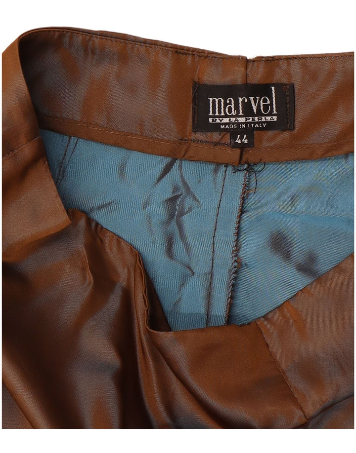 LA PERLA Womens Marvel Straight Casual Trousers IT 44 Medium W28 L28 Brown