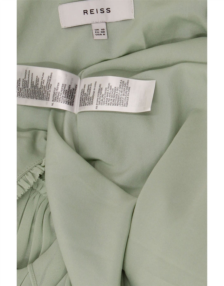 Reiss Womens Slip Dress UK 10 Small  Green Polyester