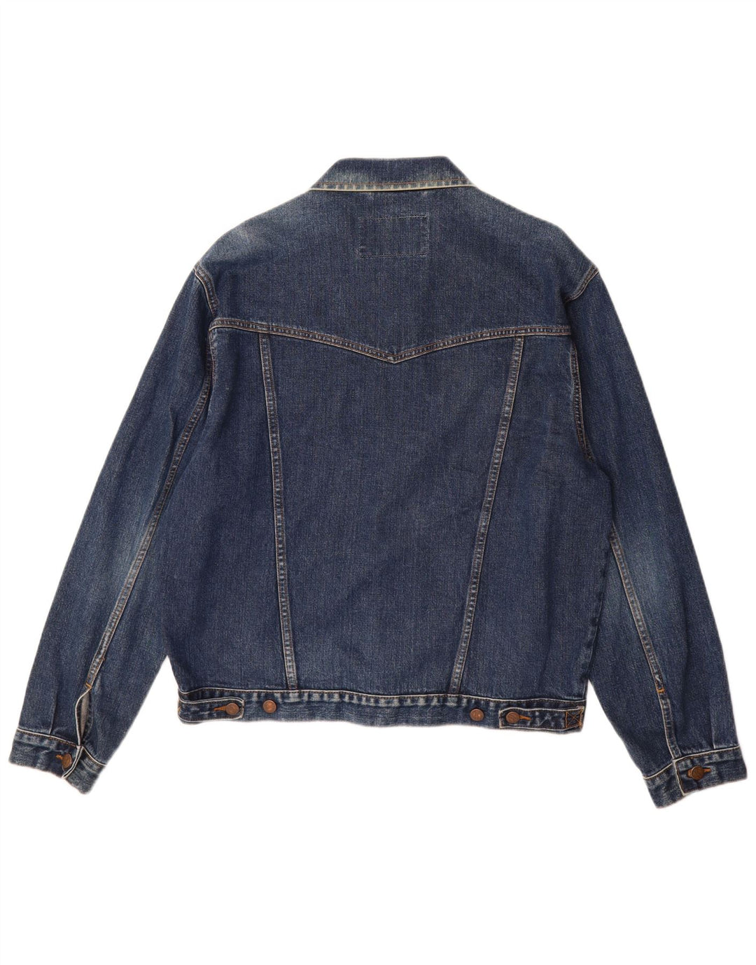 Wrangler Mens Denim Jacket UK 40 Large Navy Blue Cotton