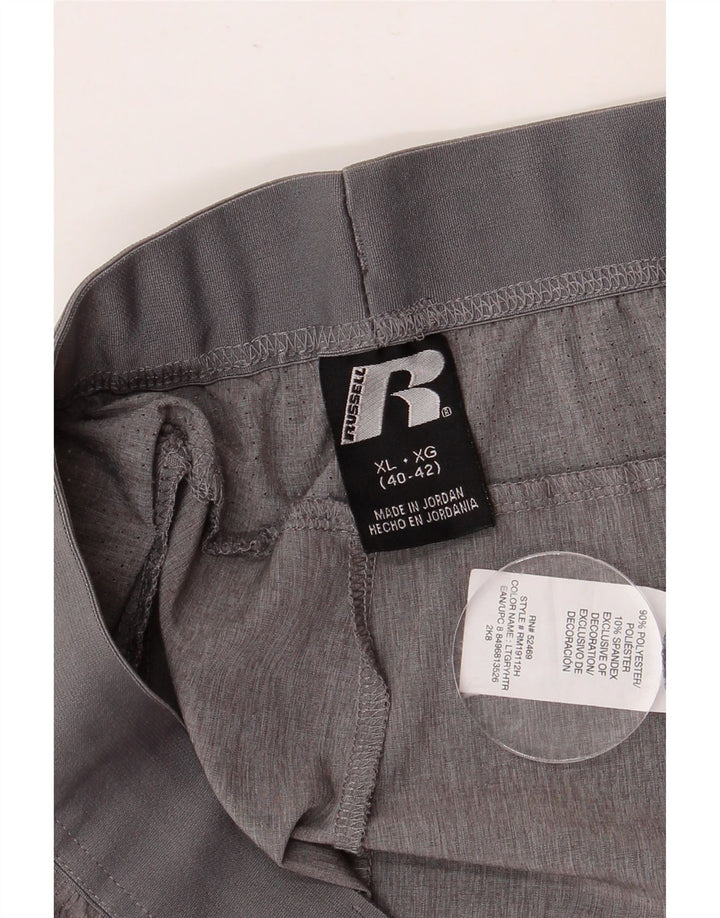 RUSSELL ATHLETIC Mens Dri-Power Sport Shorts XL  Grey Polyester