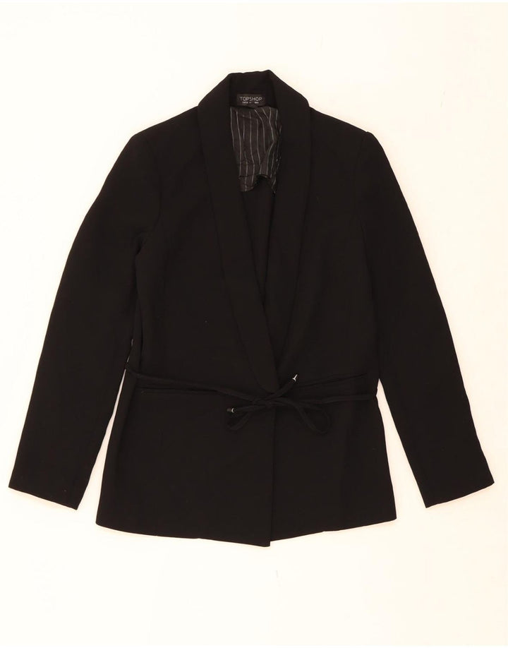 TOPSHOP Womens Blazer Jacket UK 6 XS  Black Viscose Vintage Topshop and Second-Hand Topshop from Messina Hembry 