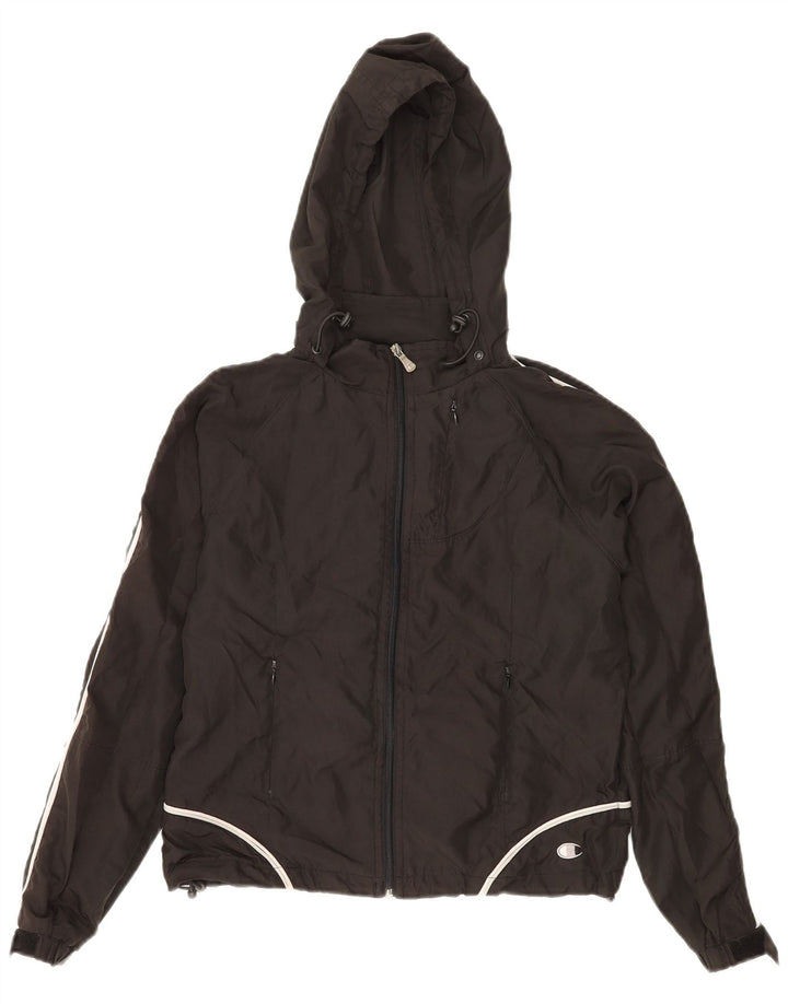 Champion Girls Hooded Rain Jacket 13-14 Years Black
