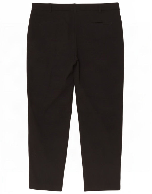 Marks & Spencer Womens Straight Chino Trousers UK 16 Large W36 L30 Black