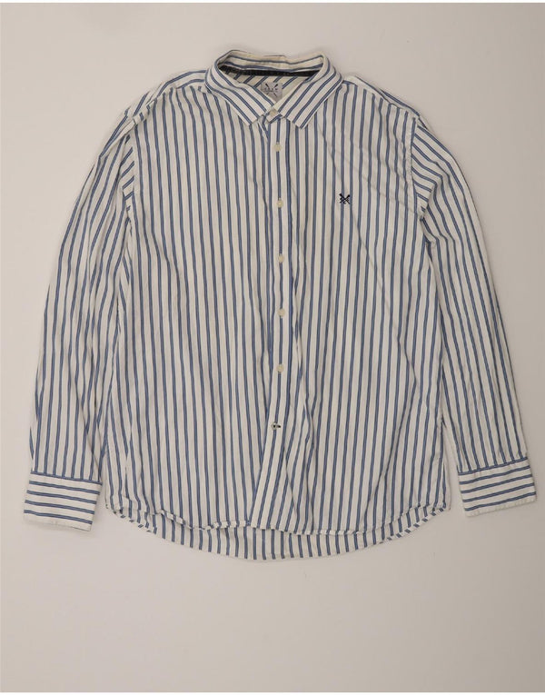 Crew Clothing Mens Classic Fit Shirt 2XL White Striped Cotton