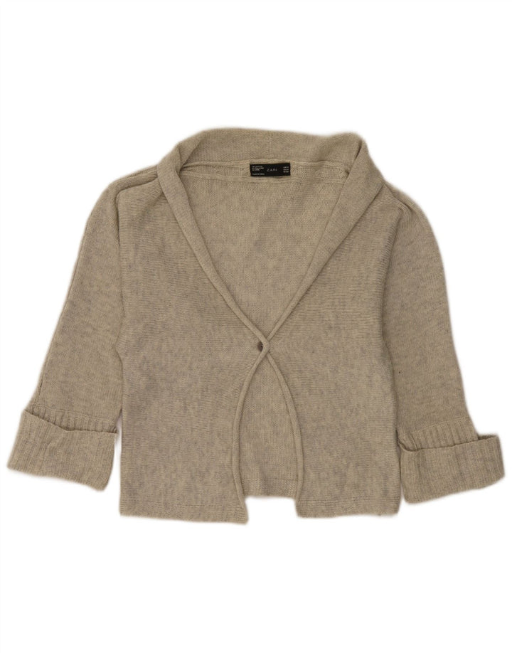 Zara Womens Bolero Jumper UK 12 Medium Grey Flecked