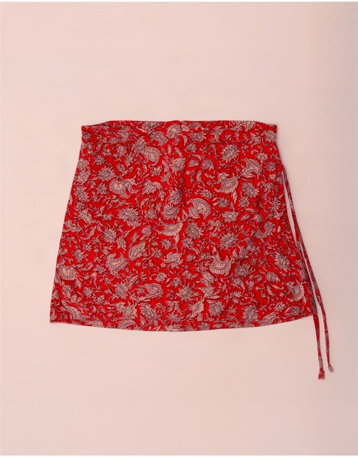 Zara Womens Skort XS W24 Red Floral