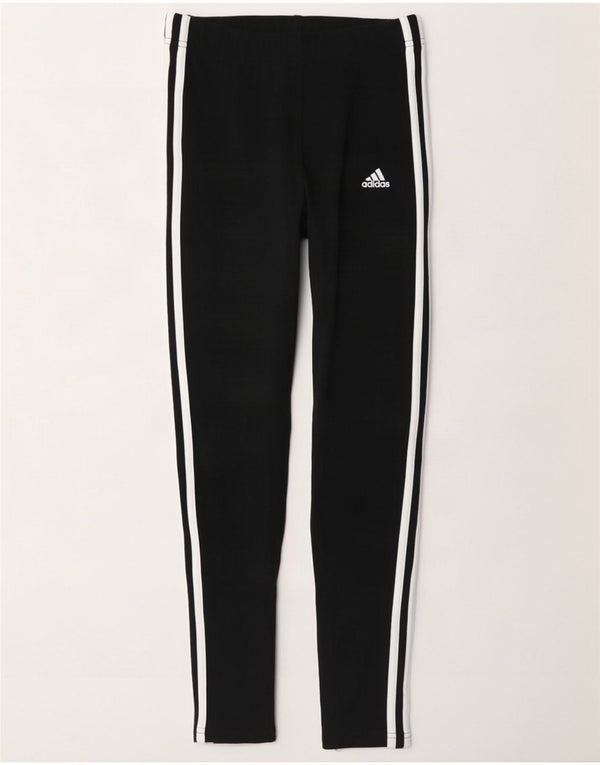 Adidas Girls Leggings 13-14 Years Black Cotton