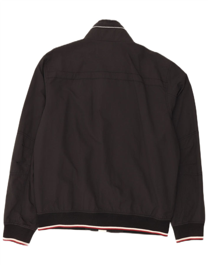 Tommy Hilfiger Mens Bomber Jacket UK 40 Large Grey Nylon
