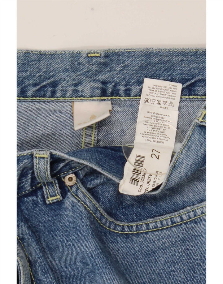 Dondup Womens Distressed Straight Jeans W27 L28 Blue Cotton