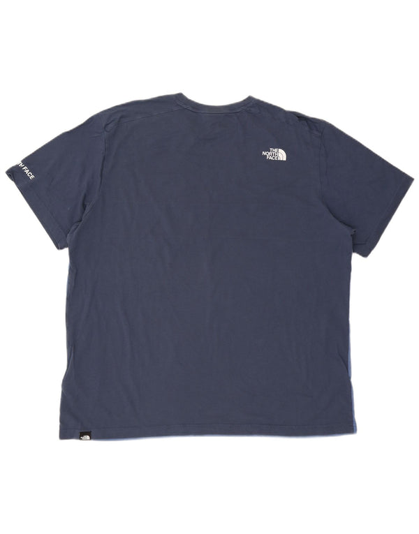 The North Face Mens T-Shirt Top 2XL Blue Colourblock Cotton